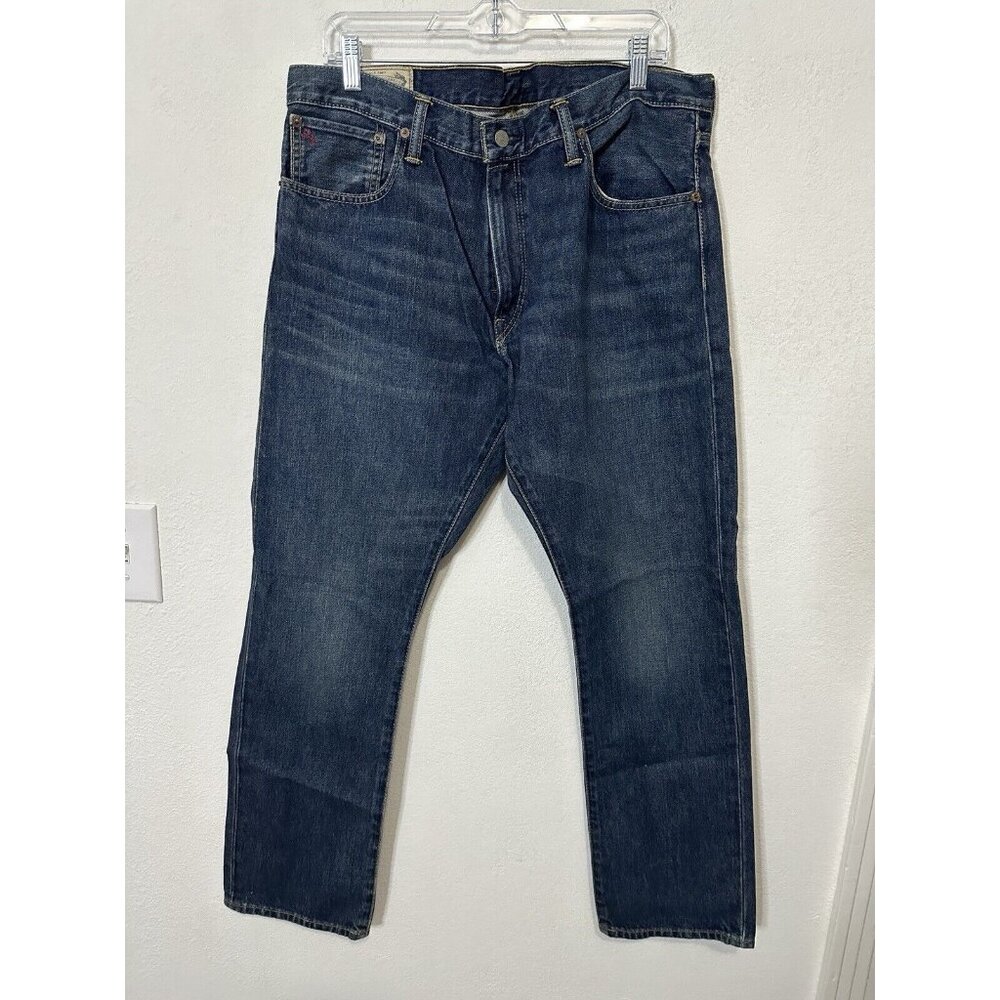 Polo Ralph Lauren Straight Leg Authentic Dungarees Blue Jeans Size 36X30
